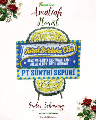 Papan Bunga Duka di Purwaharja